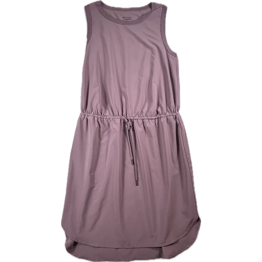 Athleta Women Purple Sleeveless Drawstring Waist Active Casual Dress Size S